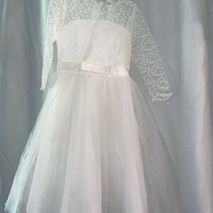 Elegant White Lace Dress 10/12